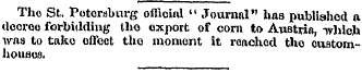 Tho St. Petersburg oflicial " Journal" h...