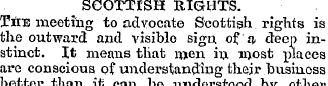 SCOTTISH RIGHTS. Tira meeting to advocat...