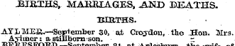.BIRTHS, MAKKIAGES, AND DEATHS. HERTHS. ...