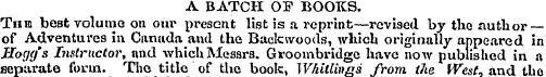 A BATCH 03? BOOKS. Tub best volume on ou...