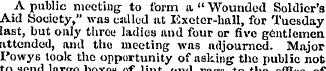 A public meeting to form a " Wounded Sol...