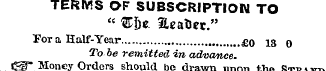 TERMS OF SUBSCRIPTION TO " ©fce 2Uauer."...