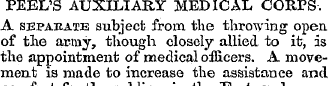 PEEL'S AUXILIARY MEDICAL CORPS. A sepaba...