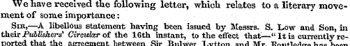 We have received the following letter, w...