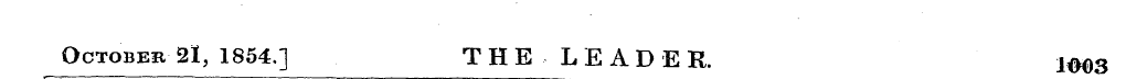 October 21, 1854.] THE LEADER. 1^3