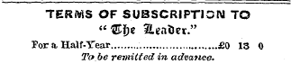 TERMS OF SUBSCRIPTION TO '"&i)t SUaDet."...