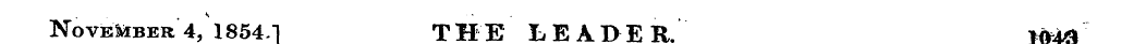 November 4, 1854] THE LEADER. W4& ¦ ¦—¦ ...
