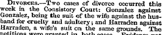 Divorces.—Two cases of divorce occurred ...