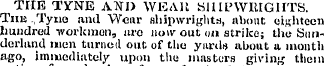 THE T5TNE AND WEAK SHIPWRIGHTS. The ,Tyn...