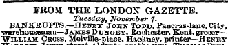 FROM THE LONDON GAZETTE. Tuesday, Novemb...