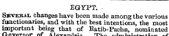 EGYPT. Several changes have been made am...