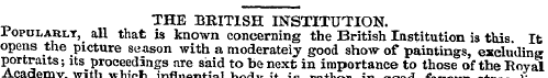THE BRITISH INSTITUTION. Topularlt, all ...