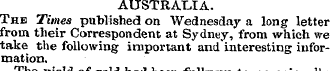 AUSTRALIA. The Times published on Wednes...