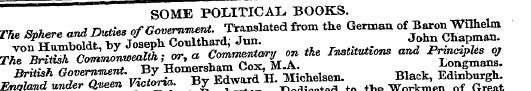 SOME POLITICAL BOOKS. n. «^e -«-«-y^ss^S...