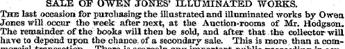 SALE OF CTWTEN JONES' ILLUMINATED WOEKS....