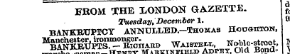 « M S. ' ; FROM THE LONDON GAZETTE. J Tu...