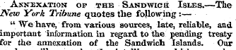 Annexation op the Sandwich Isles.—-The N...
