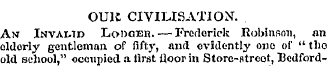 OU1C CIVILISATION. An Invamjd Lodger. — ...