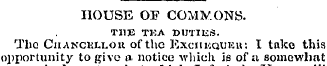 HOUSE OF COMMONS. THE TKA DUTIES. The Ci...