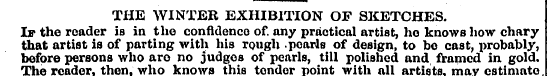 THE WINTER EXHIBITION OF S3OETCHES. It t...