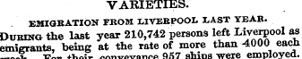 VARIETIES. EMIGBATION FROM LIVERPOOL LAS...