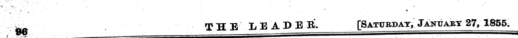 TIE lEADEBi. [Saturday, January 27, 1855...