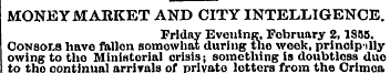 MONEY MARKET AND CITY INTELLIGENCE. Frid...