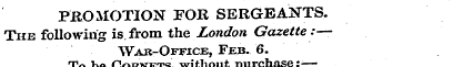 PRO MOTION FOR SERGEANTS. The following ...