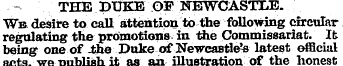 THE DUKE OF NEWCASTLEWb desire to call a...