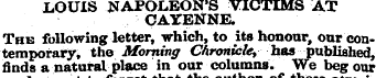 L.OUIS NAPOLEON'S VICTIMS AT CAYENNE. Th...