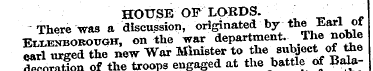 HOUSE OF LORDS. . ™ , , There was a disc...