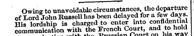 Owine to unavoidable circumstances, the ...