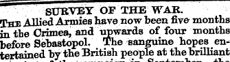 SURVEY OF THE WAR. The Allied Armies hav...