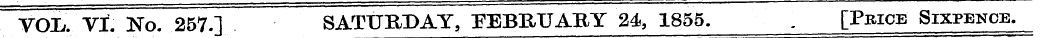 VOIv. VI. No. 257.] SATURDAY, FEBRUARY 2...