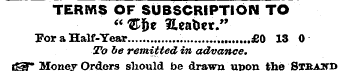 TERMS OF SUBSCRIPTION TO "©fie tUaoer." ...