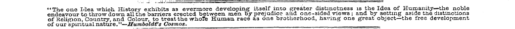 "The one Idea which. History exhibits as...