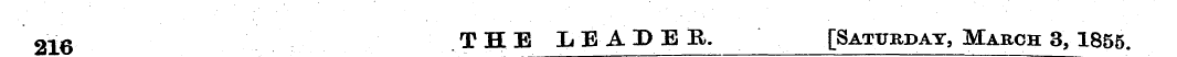 216 THE LEADEE. [Saturday, March 3, 1855...