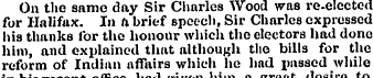 On the same day Sir Charles Wood was re-...