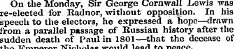 On the Monday, Sir George Cornwall Lewis...