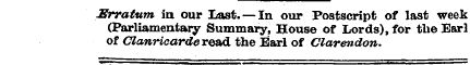 Erratum in our Last. — In our Postscript...