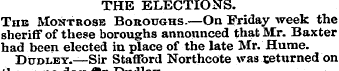 THE ELECTIONS. Tub Montrose Boroughs.—On...