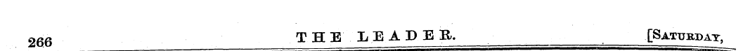 266 THE LEADER. [Saturday ,