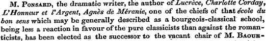 M. Ponsard, the dramatic writer, the aut...