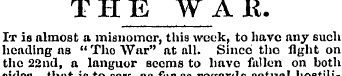 T HE W A JR. It is almost a misnomer, th...