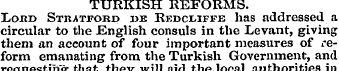 TURKISH REFORMS. Lord Stratford jde Redc...