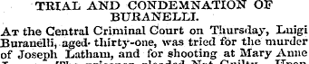 TRIAL AND CONDEMNATION OF BURANELLI. At ...
