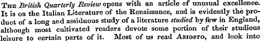 The British Quarterly Review opens with ...