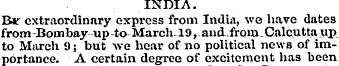 INDIA. Bar extraordinary express from In...