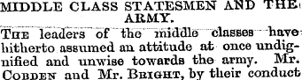 MIDDLE CLASS STATESMEN AND THE-i ARMY. T...