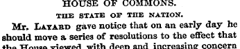 HOUSE OF COMMONS. THE STATE OF THE NATIO...
